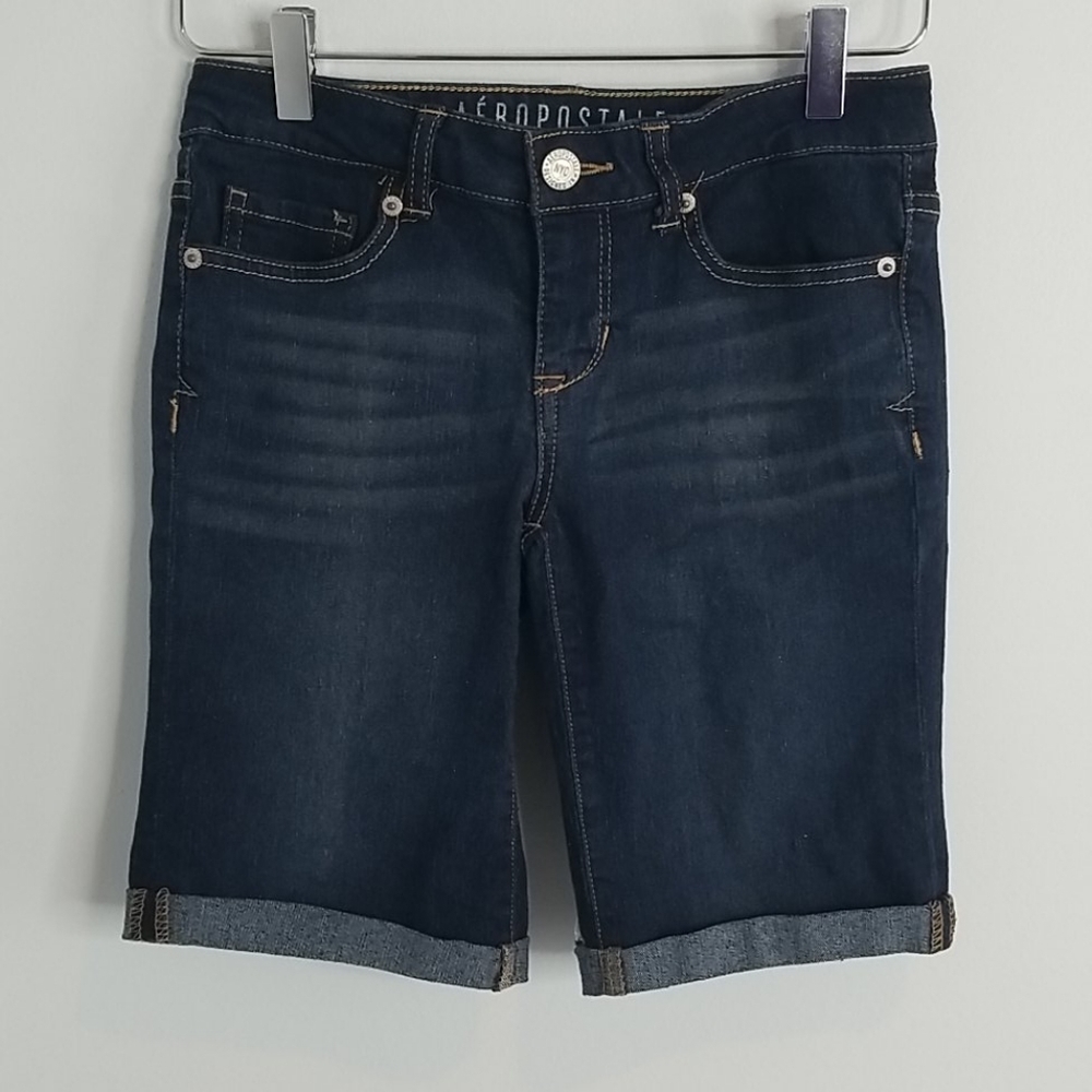 aeropostale bermuda jean shorts size 2 - Picture 3 of 10
